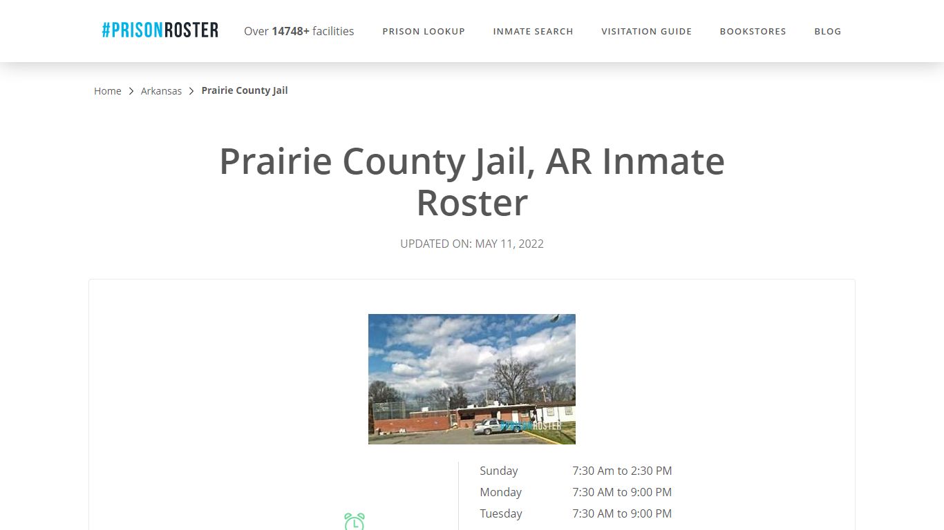 Prairie County Jail, AR Inmate Roster